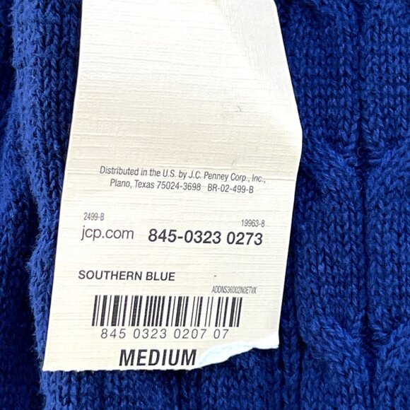 St. John's Bay - women’s V Neck Long Sleeve Pullover Sweater - Blue - Medium - Picture 10 of 12